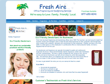 Tablet Screenshot of freshairefranchise.com